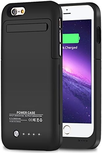 iPhone 6 Battery Case Slim External Battery Backup Charger Case 3500mah Fast Rechargeable Charging Case for iPhone 6/6S 4.7 inch by Fantasic LLC（Black）