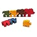 Wooden Colorful Elephant Puzzle for Toddlers by Pawoo Toys: Educational Jigsaw Montessori Size Sorting Toy