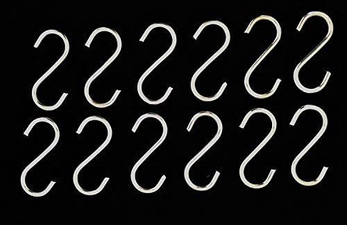 CrownLit Stainless Steel 'S' Hooks,Size: 2.5 inches, Pack of 6,12,20,24
