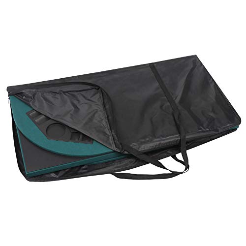 JungleA Folding Poker Table Top 71"x 35" Portable Poker Cover Topper 8 Player for Texas Holdem Casino Game Night Oval Green