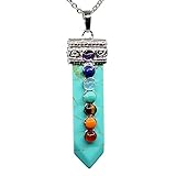 7 Chakra Semi-Precious Stones Pendant Necklace With 20