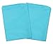 2 Turquoise Toddler Pillowcases - Envelope Style - for Pillows Sized 13x18 and 14x19-100% Cotton with Soft Sateen Weave - Machine Washable - ZadisonJaxx Bellacolour Collection - 2 Pack
