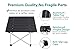 Grope Portable Camping Table with Aluminum Table Top, Folding Beach Table Easy to Carry, Prefect for Outdoor, Picnic, BBQ, Cooking, Festival, Beach, Homethumb 3