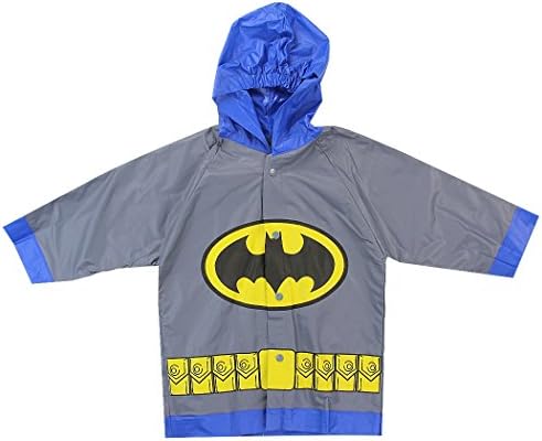 Batman Boys Hooded Rain Slicker in Grey