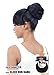 SLEEK BUN BANG (1 Jet Black) - Model Model Synthetic Bun & Swoop Side Bang