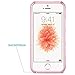 ULAK 5S Case, iPhone 5S Case, iPhone 5 Case, iPhone SE Case, Slim Fit Dual Layer Protection Case Shock Absorbing Hard Rugged Ultra Protective Back Rubber Cover with Impact Protection(Rose Gold)