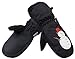 ANDORRA Girls Premium Weather-proof Thinsulate Snow Mittens, Snowman Print,XS,Black/Snowman