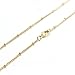12PCS Gold Plated Solid Brass Chians Satellite Beaded Ball Curb Thin Chain Necklace Bulk for Jewelry Making (20 Inch(1.5mm))