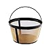 Basket Coffee Filter,Permanent Basket-Style Reusable 8-12 Cup Gold Tone Coffee Filter designed fits Mr. Coffee Makers and Brewers by GLLEEN