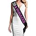 RhinestoneSash 50 & Fabulous Hot Pink Foil & Rhinestone Sash - 50th Birthday Decorations,Black(50 & Fab HP),One Size Fits Most