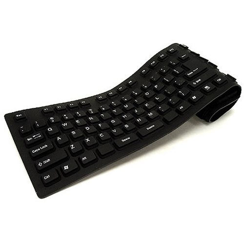 USB Flexible Waterproof Silicone Rubber Keyboard For PC Laptop Black