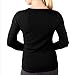 MERIWOOL Womens Base Layer 100% Merino Wool Midweight Long Sleeve Thermal Shirt Black