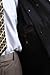 Cianni Men's Single Breasted Black Full Length All Year Round Raincoat