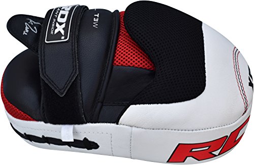 RDX-Manoplas-Boxeo-Cuero-Vacuno-Paos-Kick-Boxing-Muay-Thai-Artes-Marciales-Patada-Pad-Entrenamiento