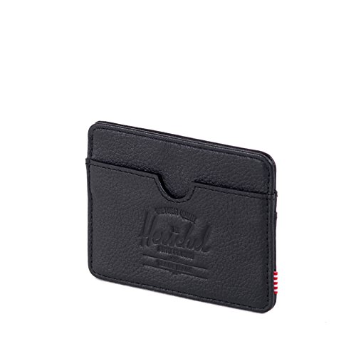 Herschel supply co. charlie leather wallet, black pebbl…