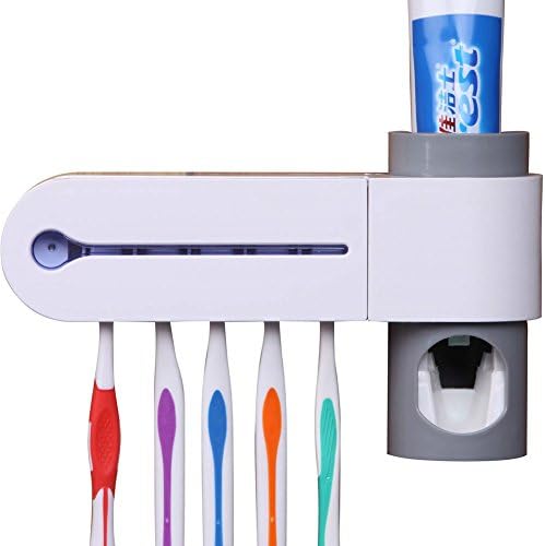 Chinatera Automatic Toothpaste Dispenser and Tooth Brush Holder Set with UV light