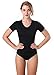 HAMACTIV Neoprene Hot Sweat Sauna Body Shapers T-Shirts with Zipper Slimming Tank Top Vest Weight Loss Gym Yoga Sports Vest Hot Thermo Fitness Anti-Cellulite (Sauna Suit T Shirt, L：12-14（tag XL）)