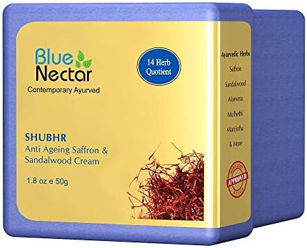 blue nectar ayurvedic anti ageing saffron and sandalwood face cream