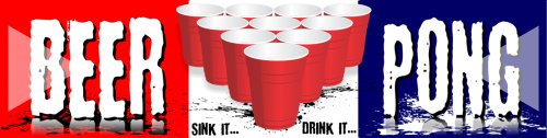 8-Foot Professional Beer Pong Table - Beer Pong Graphic
