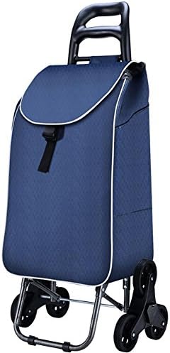 AYY Trolley Dolly Stair Climber, Blue Foldable Cart, Pull Cart with 6 Wheels, Rolling , A