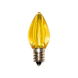 EZLS C7 Transparent Yellow SMD LED Bulb - Smooth C7