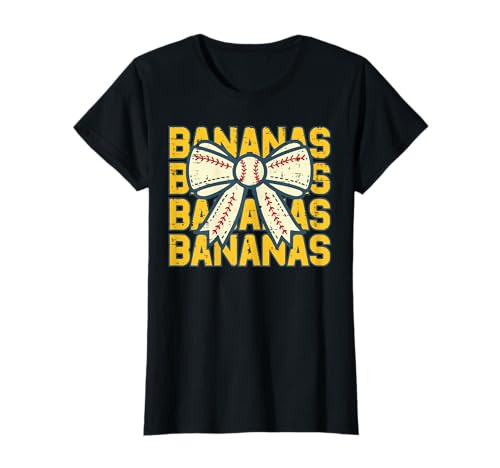 Banana Bow Ribbon Fruit Women Girls Kids T-Shirt