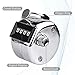 KTRIO Metal Hand Tally Counter 4-Digit Tally Counters Mechanical Palm Counter Clicker Counter Handheld Pitch Click Counter Number Count for Row, People, Golf, Lap & Knitting, 2 x 1.85 inches, Silver