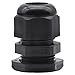 Lantee PG 13.5 Cable Gland - 20 Pieces Black Plastic Nylon Waterproof Wire Glands Connector Fitting Fit for 6mm to 12mm Cable Range