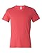 Bella+Canvas Men's Triblend V-Neck Tee - Red Triblend - M