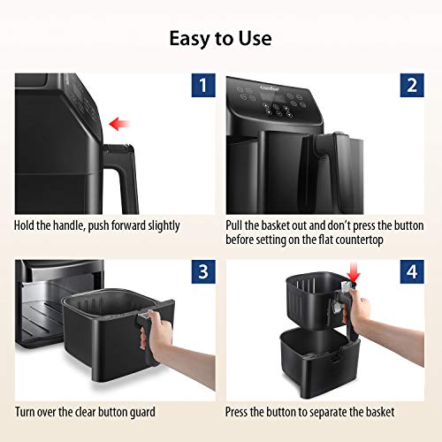 COMFEE' 5.8Qt Digital Air Fryer, Toaster Oven & Oilless Cooker, 1700W