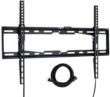 Kova Universal Flat Screen Tv Wall Mount For 32-64" Tv's With Up To 10º Tilting - LED, LCD, OLED, 4K, 3D Tv's - 6.5FT Gold Plated HDMi Cable Included - Sony, Samsung, Lg, Vizio, Insignia - Tv Mount Bundle