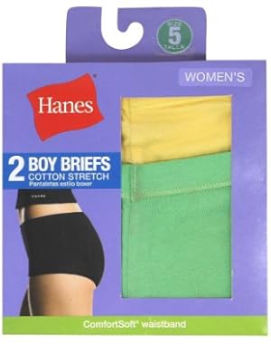 By Hanes Women's Cotton Stretch Boy Briefs
