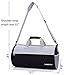 MIER Barrel Travel Sports Bag for Women and Men Small Gym Bag with Shoes Compartment 19.7inches(Black)
