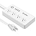 WiFi Smart Power Strip Compatible with Alexa, Geekbes Multi-Plug Timer Outlets Switch with 4 USB Charging Ports and 4 Smart AC Plugs Via Free App for IOS/Android Smart Phone/Tablets