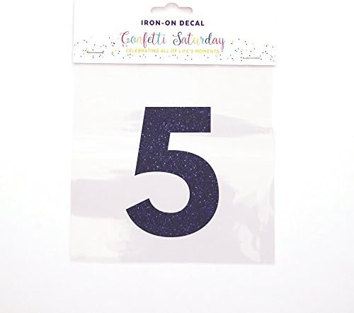 Birthday Shirt 5 Decal, Royal Blue Glitter