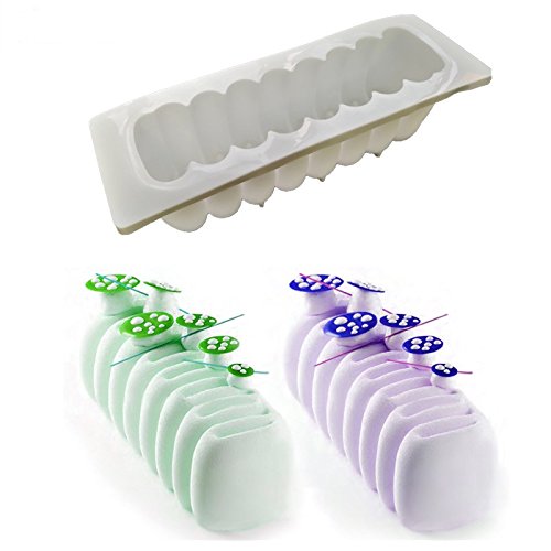 Emousport Caterpillar Shape Silicone Cake Mold Mousses Mould 3D Cupcake Ice Cream Baking DIY Moule Jelly Pudding Muffin