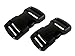 Plastic Side Release Buckle 2 Inches Webbing Strap Clasp Black Pack of 2