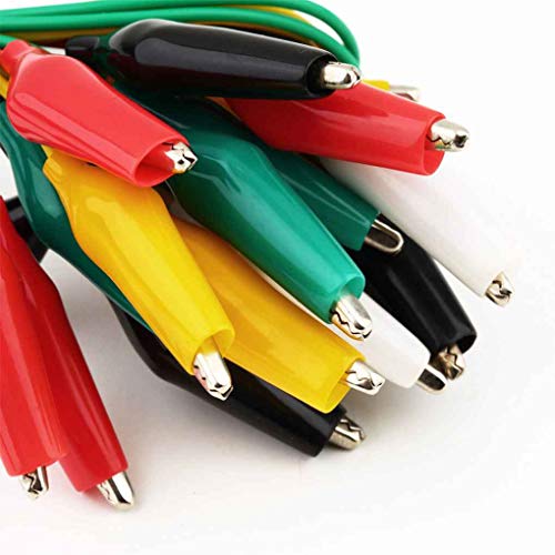 Tralntion 10pcs Alligator Clips Cable Double-Ended Alligator Test Leads Wires Jumper Wires