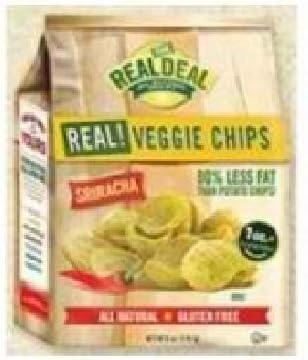 The Real Deal All Natural Snacks Sriracha Veggie Chips, 6 Ounce -- 12 per case. by The Real Deal All Natural Snacks