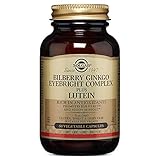 Solgar Bilberry Ginkgo Eyebright Complex Plus Lutein Vegetable Capsules, 60 Count