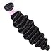UNice Hair Brazilian Loose Deep Wave Hair 1 Bundle， Unprocessed Human Virgin Hair Weave Extensions Natural Color (16 inch)