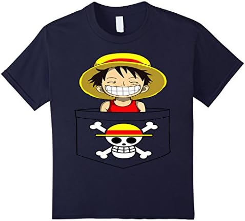 Kids Luffy - One Piece Tshirt 12 Navy