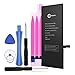 Ombar 1440mAh Replacement Battery Compatible with iPhone 5 Battery with Complete Repair Tools Kit, Adhesive Strips, Li-Polymer, 3.8V