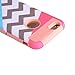 iPhone 6S Plus Case,iPhone 6 Plus Case,BAISRKE [2in1] Heavy Duty Hybrid Hard Case for Apple iPhone 6/6S Plus(5.5 inch) Powder Blue Mint Teal and Coral Pink Split Chevron Design Cover (Rose Gold)
