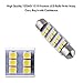 LEDKINGDOMUS Festoon Led Bulb 41mm 42mm 12SMD 211 212-2 Car Map Door Dome Interior Light, White Color Pack of 10 pcs