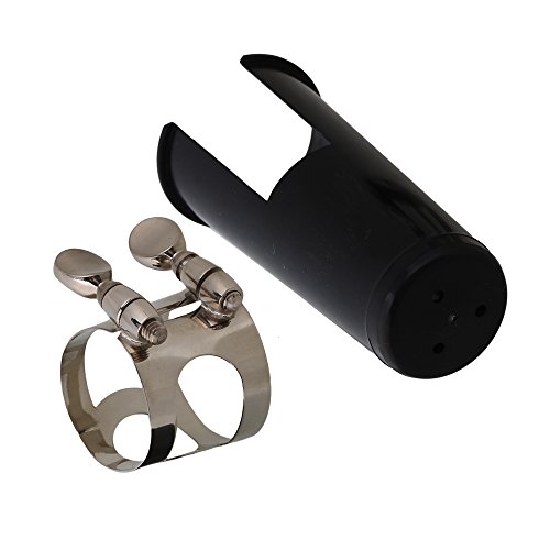 Black Plastic Clarinet Mouthpiece Cap (Sliver Ligature)