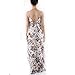 May&Maya Women's Low V-Neck and Low V-Back Maxi Dress (XL, Flower Print)