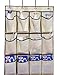 MISSLO Over the Door Shoe Organizer 24 Large Fabric Pocket Closet Accessory Storage Hanging Shoe Hanger, Beige
