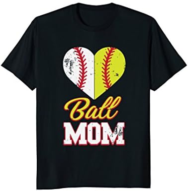Funny Softball Mom T-Shirt Ball Mom Softball Baseball Tee