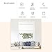 Chicology Cordless Magnetic Roman Shades / Window Blind Fabric Curtain Drape, Thermal, Light Filtering - Mountain Snow, 33